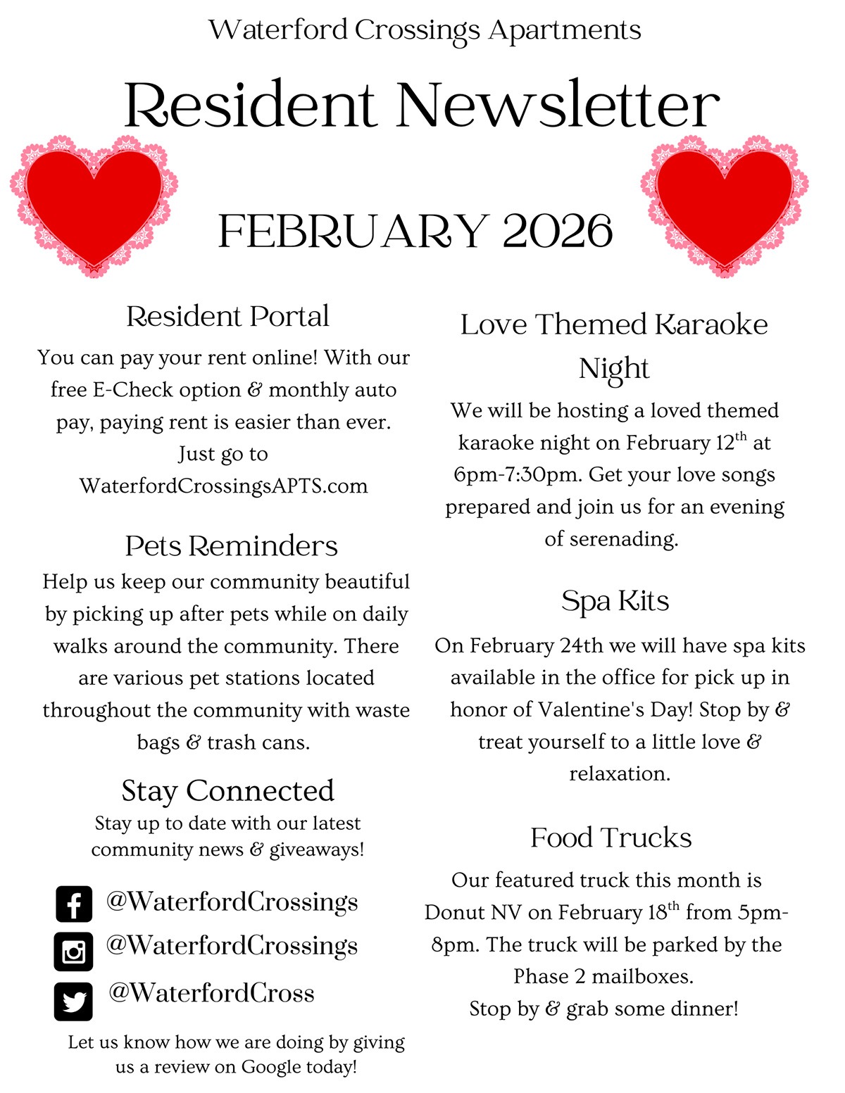 Resident Newsletter - February 2026