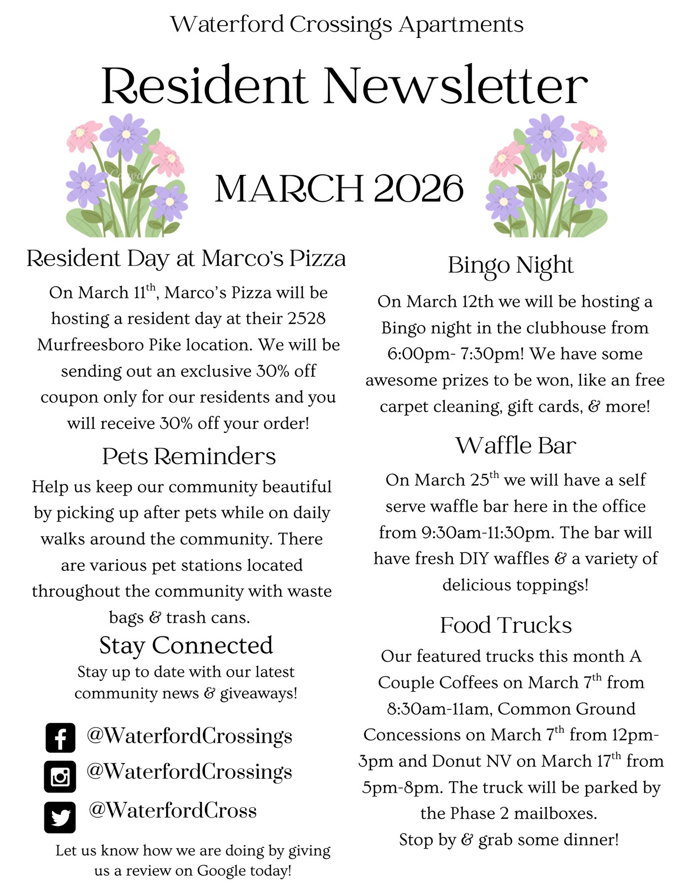 March 2026 Newsletter