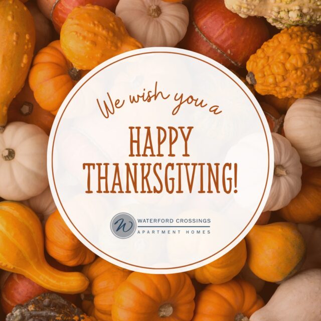 🦃🍂 Happy Thanksgiving from Waterford Crossing Apartment Community! 🍂🦃 We’re so thankful for our amazing residents who make Waterford Crossing Apartments feel like home. Wishing you a day filled with good food, great company, and plenty of gratitude! 💛

Be sure and read our latest blog for a great seasonal Hot Apple Cider recipe 👇🥧 https://bit.ly/3Xc5Hy1

#HappyThanksgiving #WaterfordCrossingApartments #GratefulHeart #LoveWhereYouLive