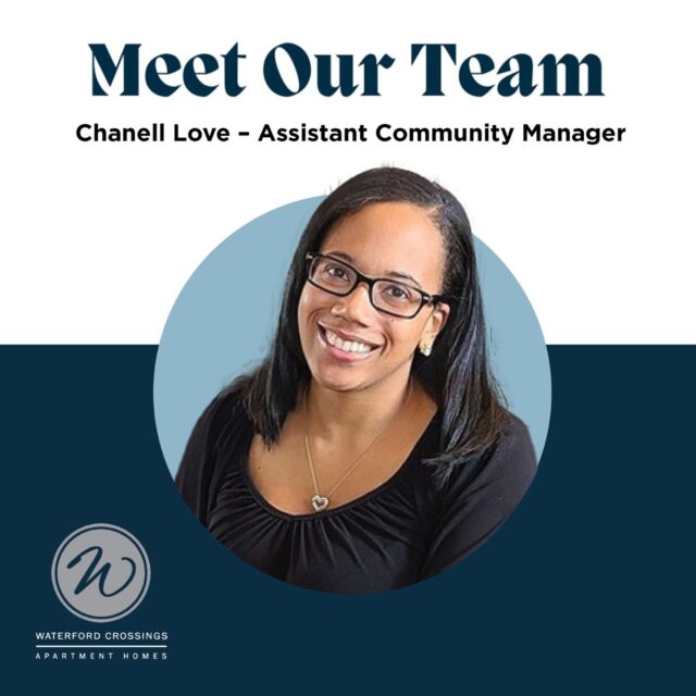 If you haven't gotten to meet Chanell Love, our community manager at Waterford Crossings, please drop in the leasing office to say hello.

She is always available to help with anything you need---resident satisfaction is at the top of her list!

Here's a fun fact you may not know---In high school she started her own photography and disc jockey business that earned 5 figures in a single summer. Obviously creative and entrepreneurial at a very young age!

Want to learn more about Chanell and the team at Waterford Crossings? Follow this link: https://bit.ly/4pBNdn9