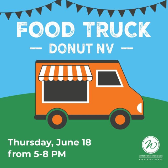 🍩 Sweet news, Waterford Crossings residents! 🍩
Donut NV is rolling into the community on Thursday, June 18, from 5-8 PM!

Whether you're craving warm mini donuts, a refreshing drink, or simply looking for a sweet way to spend your evening, this is one food truck stop you won't want to miss.
Bring your appetite, meet your neighbors, and treat yourself to something delicious!

📍 Waterford Crossings Apartments
📅 June 18
⏰ 5-8 PM
Life is better with donuts. See you there! 😋

#WaterfordCrossings #DonutNV #FoodTruckNight #ResidentEvents #SweetTreats #AntiochTN