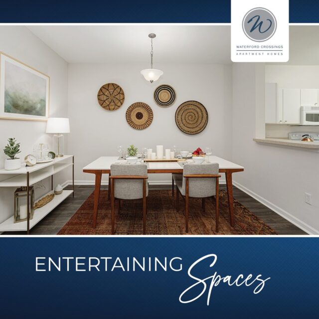 Some of life's best moments happen around the table.
Whether you're hosting friends, enjoying a family dinner, celebrating a special occasion or simply unwinding after a busy day, Waterford Crossings offers spacious apartment homes designed for the way you live.

Create memories, share meals, and enjoy the comfort of home in a space that's made for gathering.
📍 Waterford Crossings Apartments
🏠 Spacious 1-, 2- and 3-Bedroom Floor Plans
✨ Thoughtfully Designed Living Spaces

#WaterfordCrossings #AntiochTN #NashvilleApartments #ApartmentLiving #HomeSweetHome #EntertainingSpaces #LifeAtWaterfordCrossings