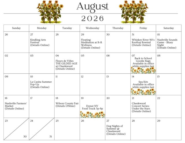 Do you want to stay up to date on what's going on here at Waterford Crossings? Take a look at the resident calendar. You can find physical copies of the calendar along with the resident newsletter at your mail center. We also send digital copies to your email at the beginning of the month.
#WaterfordCrossings #ArlingtonProperties